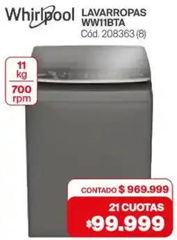 Naldo Lombardi Whirlpool lavarropas oferta
