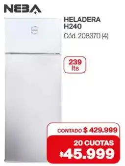Naldo Lombardi Neba heladera H240 oferta