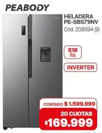 Naldo Lombardi Peabody heladera oferta