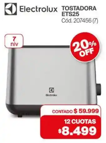 Naldo Lombardi Electrolux tostadora oferta