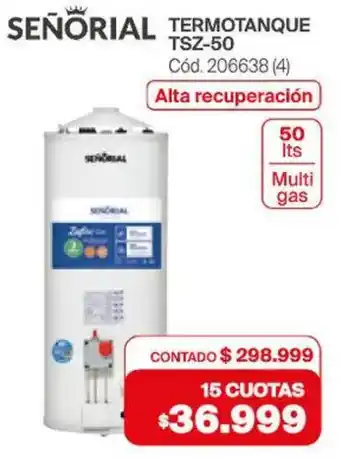 Naldo Lombardi Señorial termotanque oferta