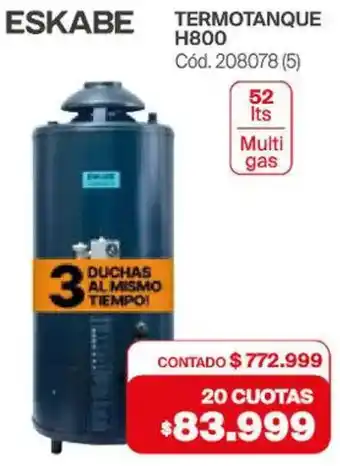 Naldo Lombardi Eskabe termotanque oferta