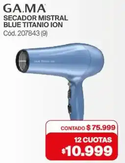 Naldo Lombardi Ga.ma secador mistral blue titanio ion oferta