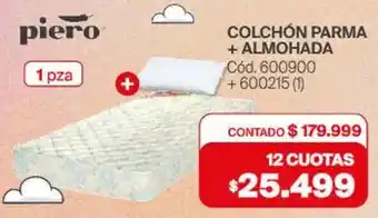 Naldo Lombardi Piero colchón parma + almohada oferta