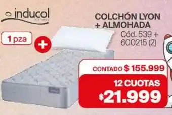 Naldo Lombardi Inducol colchón lyon + almohada oferta