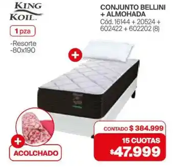 Naldo Lombardi King koil conjunto bellini + almohada oferta