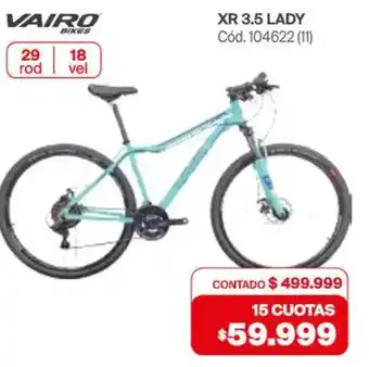 Naldo Lombardi Vairo bikes xr 3.5 lady oferta