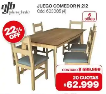 Naldo Lombardi Glb juego comedor n 212 oferta