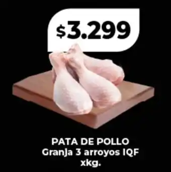 Supermayorista Vital PATA DE POLLO Granja 3 arroyos IQF oferta