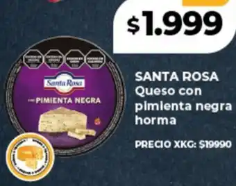 Supermayorista Vital SANTA ROSA Queso con pimienta negra horma oferta