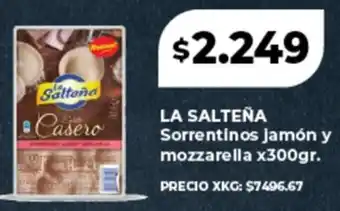 Supermayorista Vital LA SALTEÑA Sorrentinos jamón y mozzarella oferta