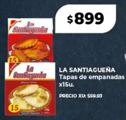 Supermayorista Vital LA SANTIAGUEÑA Tapas de empanadas oferta