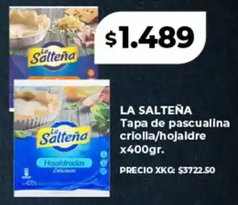Supermayorista Vital LA SALTEÑA Tapa de pascualina criolla/hojaldre oferta