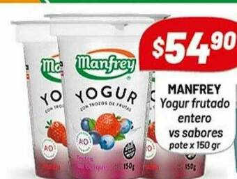 Almacor Manfrey Yogur Frutado Entero oferta