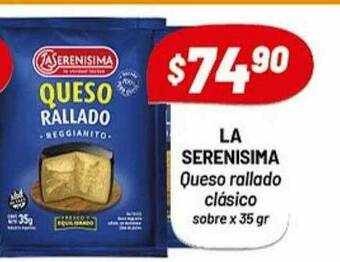 Almacor La Serenisima Queso Rallado Clásico oferta