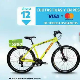 Bicicleta Ferox Rodado 29. Aluminio