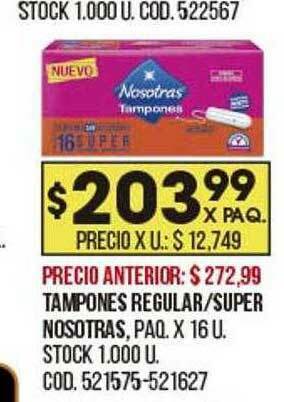 Coto Tampones Regular Super Nosotras oferta