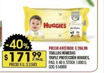 Coto Toallas Húmedas Triple Protección Huggies oferta