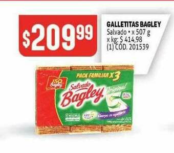 Makro Galletitas Bagley oferta