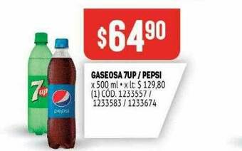 Makro Gaseosa 7up Pepsi oferta
