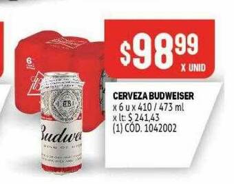 Makro Cerveza Budweiser oferta