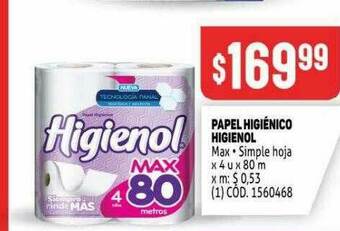 Makro Papel Higiénico Higienol oferta