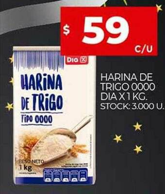Supermercados DIA Harina De Trigo 0000 Dia oferta