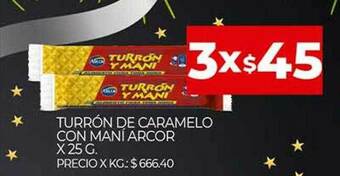 Supermercados DIA Turrón De Caramelo Con Maní Arcor oferta