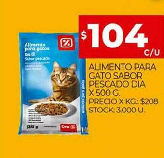 Supermercados DIA Alimento Para Gato Sabor Pescado Dia oferta