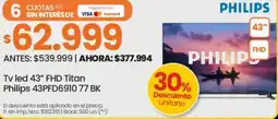 Changomas Philip tv led 43" oferta