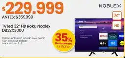 Changomas Noblex tv led 32" oferta