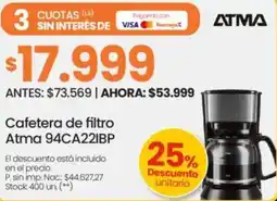 Changomas Atma cafetera de filtro oferta