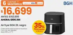 Changomas BGH air fryer negra oferta