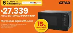 Changomas Atma microondas digital oferta