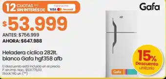 Changomas Gafa Heladera ciclica oferta
