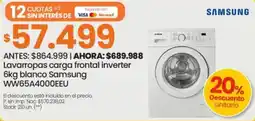Changomas Samsung lavarropas carga frontal inverter blanco oferta