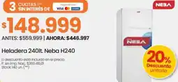 Changomas Neba heladera H240 oferta