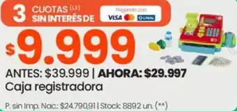 Changomas Caja registradora oferta