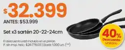 Changomas Set x3 sartén oferta