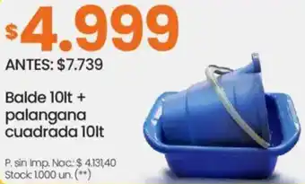 Changomas Balde + palangana cuadrada oferta