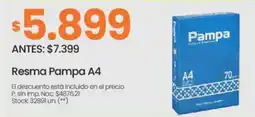 Changomas Resma Pampa A4 oferta