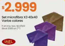 Changomas Set microfibra 40x40 oferta