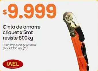 Changomas Cinta de amarre criquet oferta