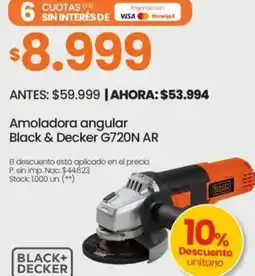 Changomas Black & Decker Amoladora angular oferta