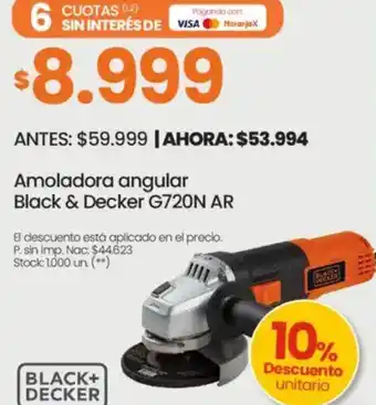 Changomas Black & Decker Amoladora angular oferta