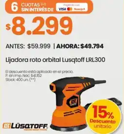Changomas Lusqtoff Lijadora roto orbital oferta