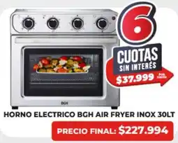 Supermayorista Vital Bgh horno electrico air fryer inox 30 L oferta