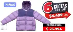 Supermayorista Vital Camperas niños oferta