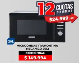 Supermayorista Vital Tramontina microondas mecanico 20 L oferta