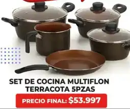 Supermayorista Vital Multiflon set de cocina terracota 5pzas oferta